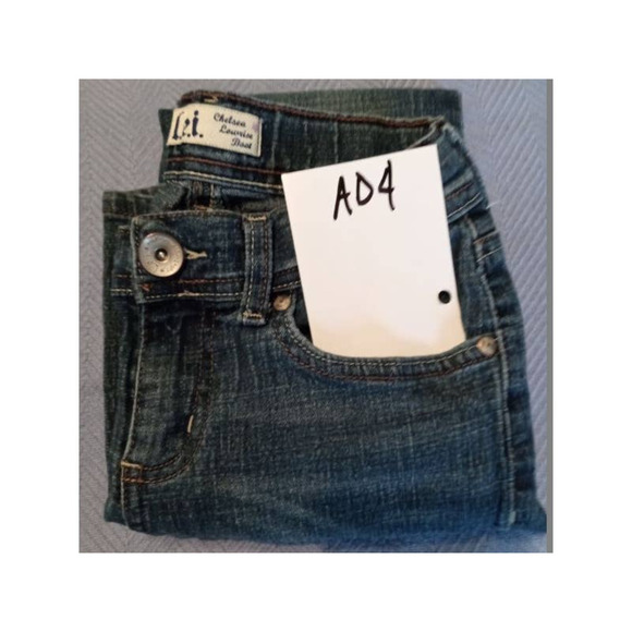 L.e.i. Chelsea Bootcut Jeans Girls Size 12S Low Rise Slim Fit Cotton Blend (AD4) - Picture 4 of 4